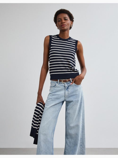 Gilet a righe a maglia, mo fashion - Kiabi