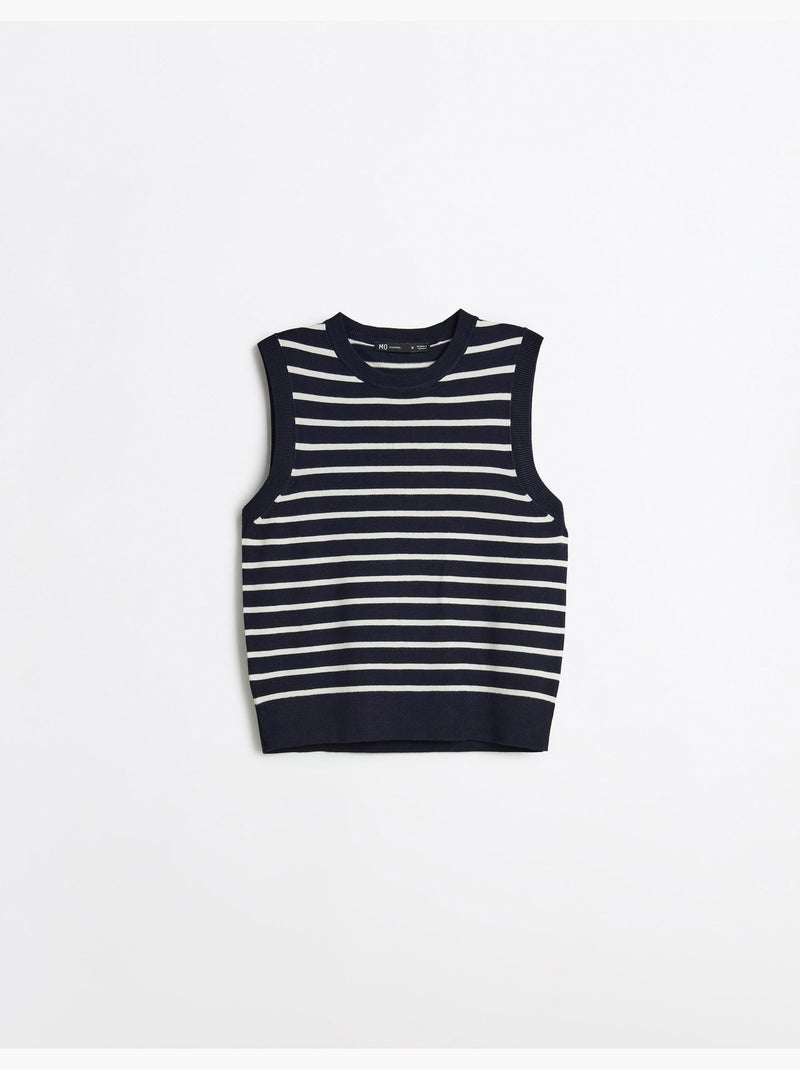 Gilet a righe a maglia, mo fashion Blu - Kiabi