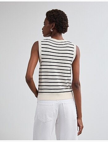Gilet a righe a maglia, mo fashion