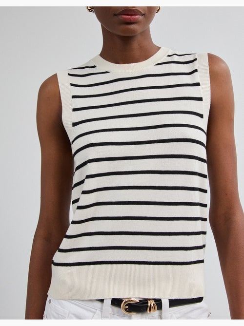 Gilet a righe a maglia, mo fashion - Kiabi