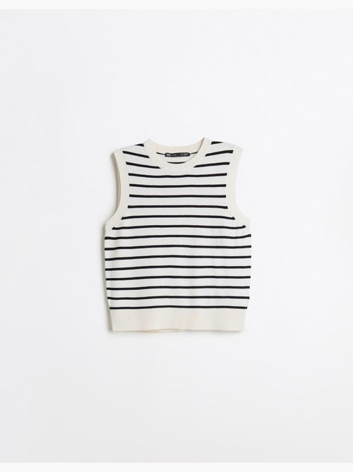 Gilet a righe a maglia, mo fashion - Kiabi