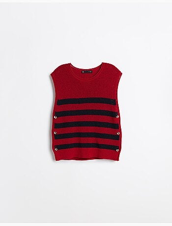 Gilet a righe a maglia, mo fashion