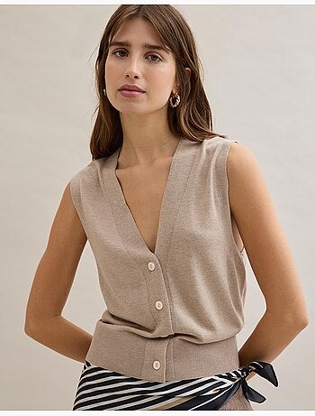 Gilet a scollo a V, MO Fashion