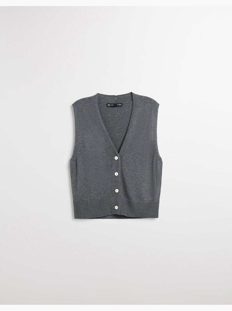 Gilet a scollo a V, MO Fashion Grigio - Kiabi