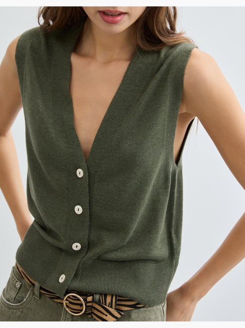 Gilet a scollo a V, MO Fashion - Kiabi