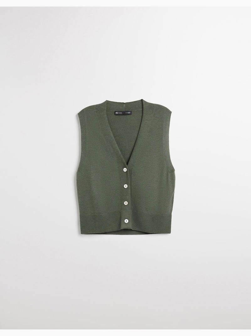 Gilet a scollo a V, MO Fashion Verde - Kiabi