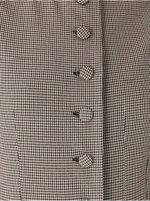 Gilet aderente a quadri con scollo rotondo - Kiabi