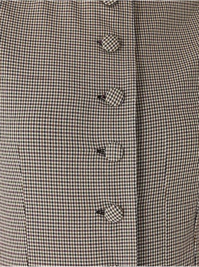 Gilet aderente a quadri con scollo rotondo Multicolore - Kiabi