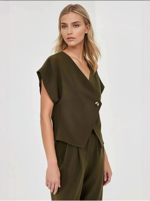 Gilet aderente con scollo a V - Kiabi Gilet aderente con scollo a V - Kiabi