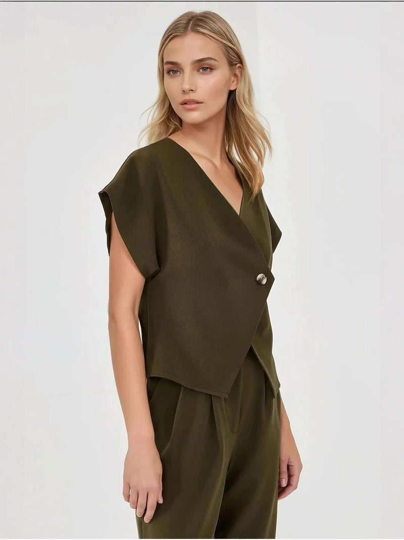 Gilet aderente con scollo a V Cachi - Kiabi