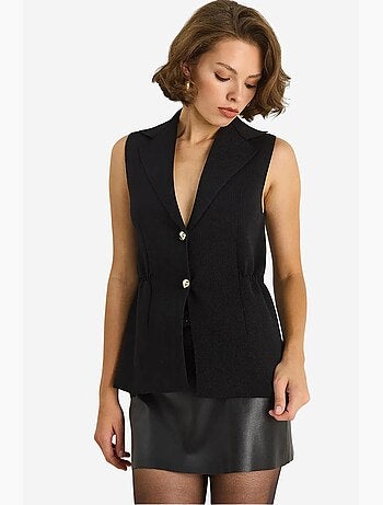 Gilet aderente con scollo a v lucci