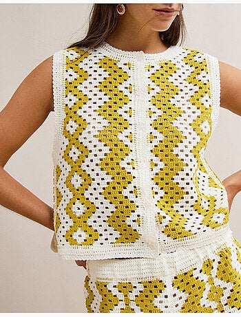 Gilet all'uncinetto, mo fashion