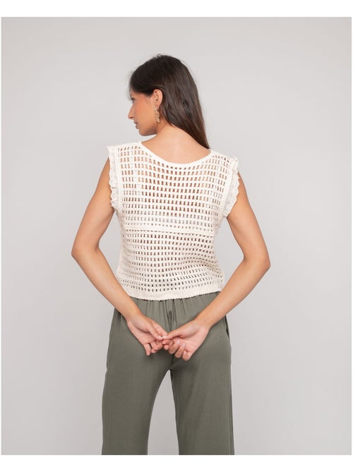 Gilet all'uncinetto senza maniche KLARINE - Kiabi