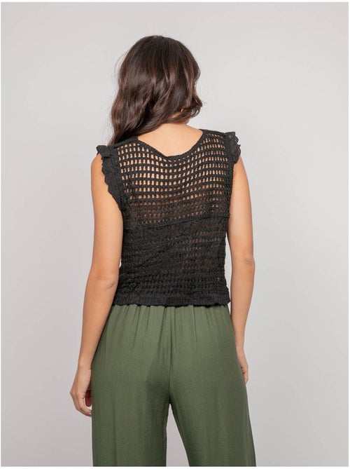 Gilet all'uncinetto senza maniche KLARINE - Kiabi