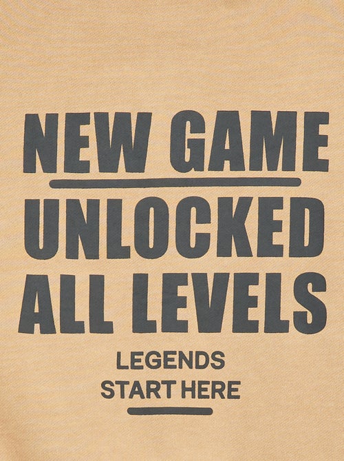 Gilet ampio con cappuccio e dettaglio animato sulla schiena in cotone - Kiabi