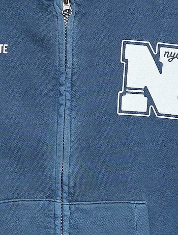 Gilet ampio con cappuccio e dettaglio animato sulla schiena in cotone