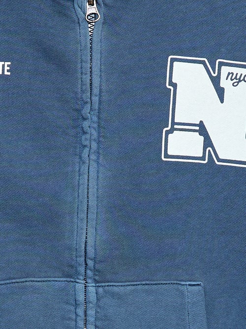 Gilet ampio con cappuccio e dettaglio animato sulla schiena in cotone - Kiabi