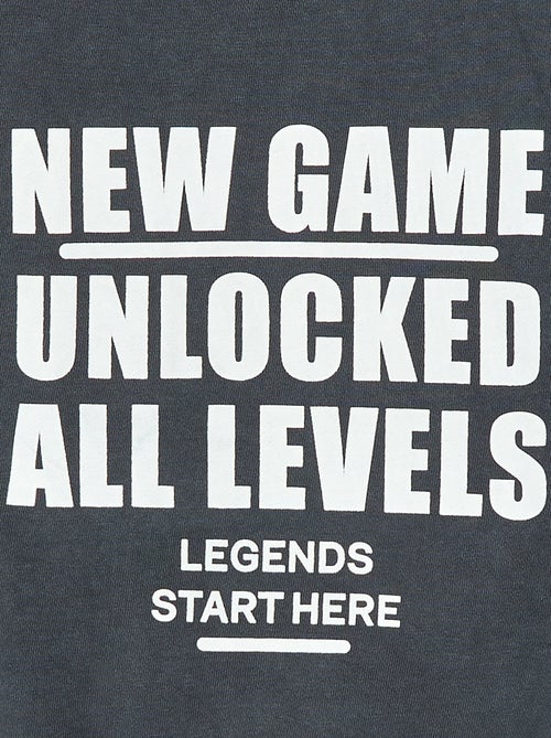 Gilet ampio con cappuccio e dettaglio animato sulla schiena in cotone - Kiabi