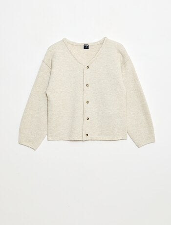 Gilet ampio tinta unita con scollo a V