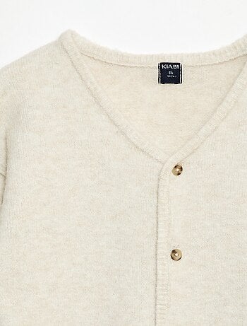 Gilet ampio tinta unita con scollo a V