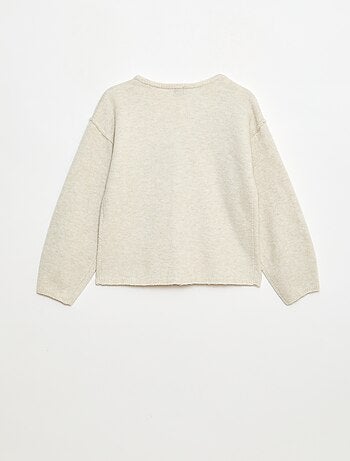 Gilet ampio tinta unita con scollo a V
