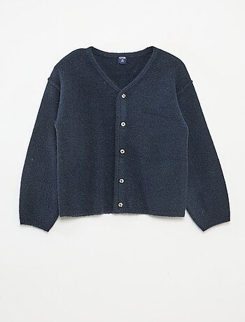Gilet ampio tinta unita con scollo a V