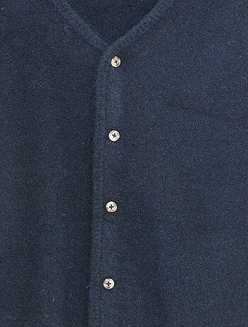 Gilet ampio tinta unita con scollo a V