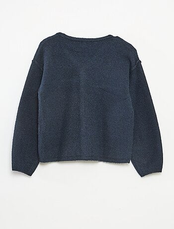 Gilet ampio tinta unita con scollo a V