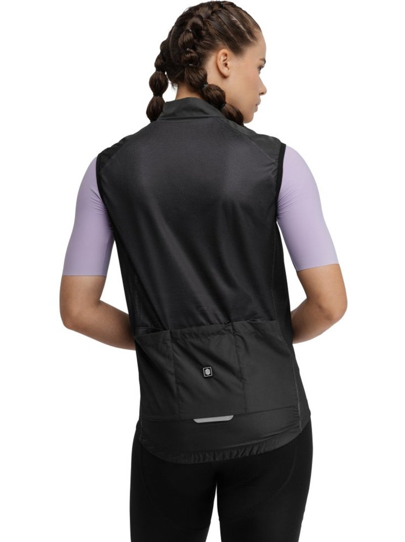Gilet antivento da ciclismo da donna ciclismo donna v1-w blaast Nero - Kiabi