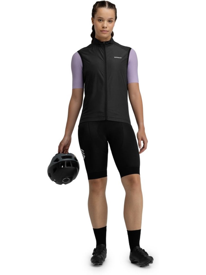 Gilet antivento da ciclismo da donna ciclismo donna v1-w blaast Nero - Kiabi