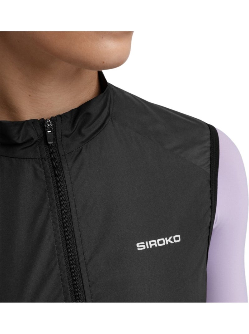 Gilet antivento da ciclismo da donna ciclismo donna v1-w blaast Nero - Kiabi