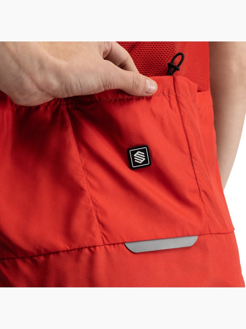 Gilet antivento da ciclismo da donna ciclismo donna v1-w cordal Rosso - Kiabi