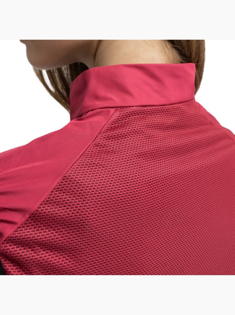 Gilet antivento da ciclismo da donna ciclismo donna v1-w hautacam Rosso - Kiabi