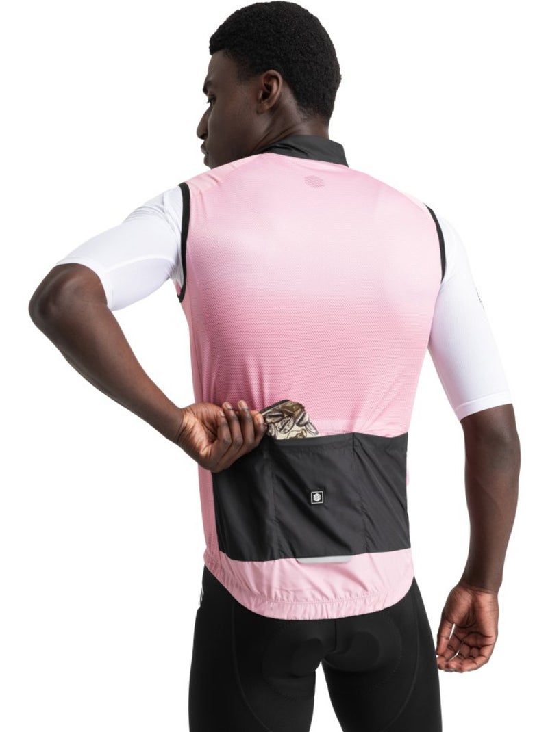 Gilet antivento da ciclismo da uomo ciclismo uomo v1 berthel Rosa - Kiabi