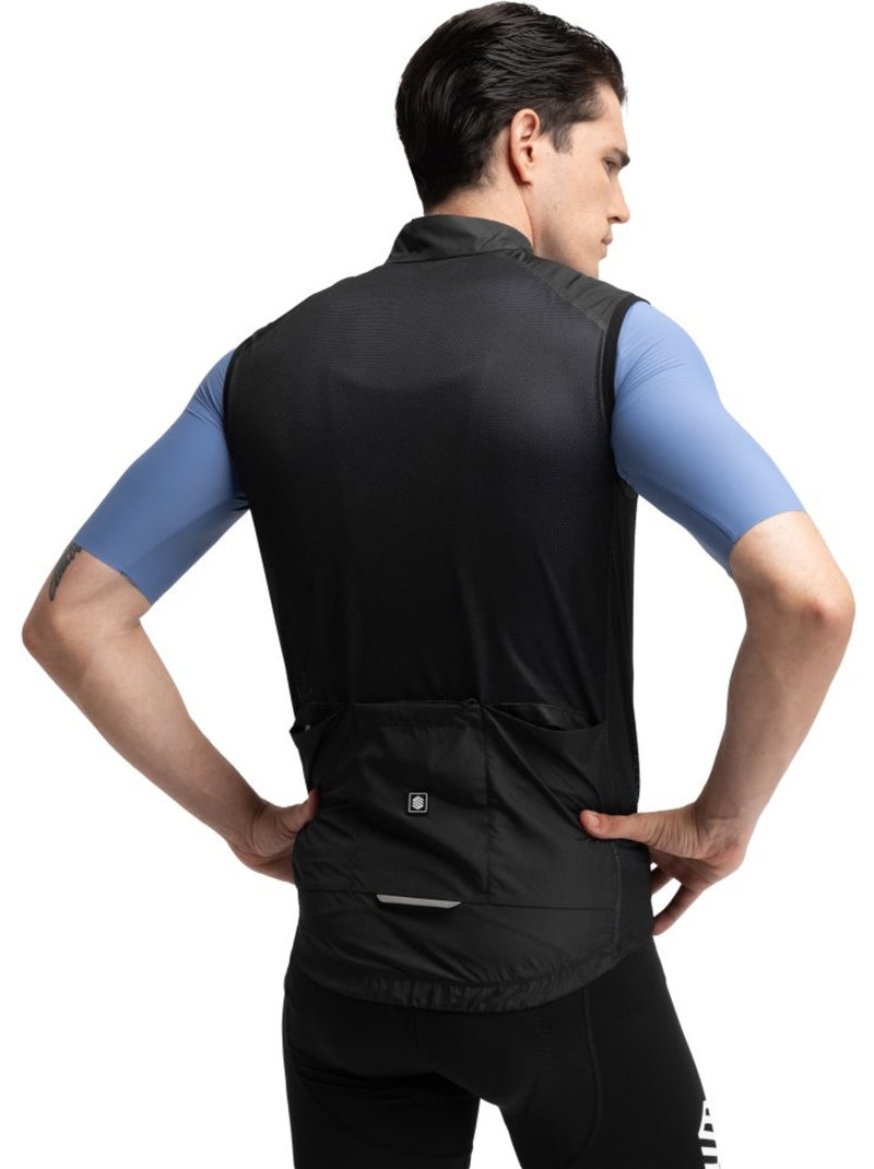 Gilet antivento da ciclismo da uomo ciclismo uomo v1 blaast Nero - Kiabi