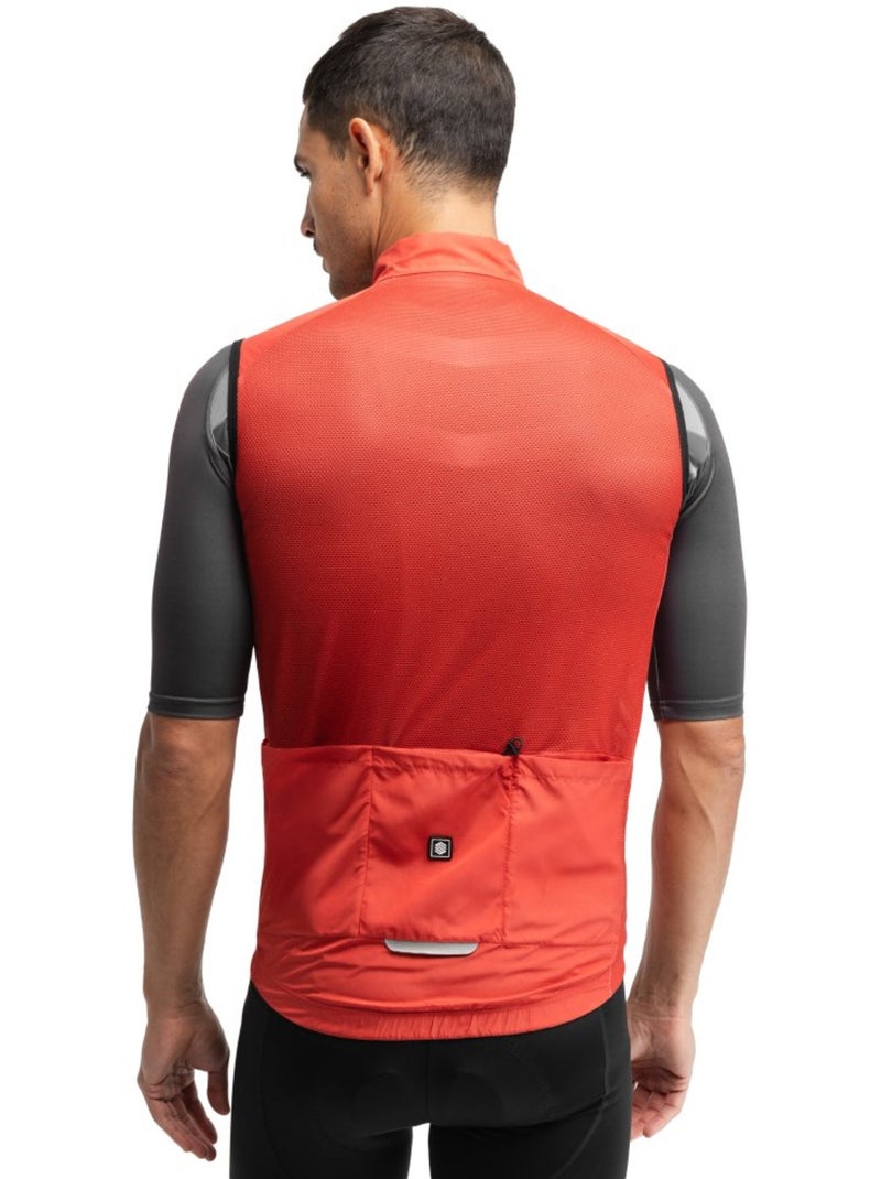 Gilet antivento da ciclismo da uomo ciclismo uomo v1 cordal Rosso - Kiabi