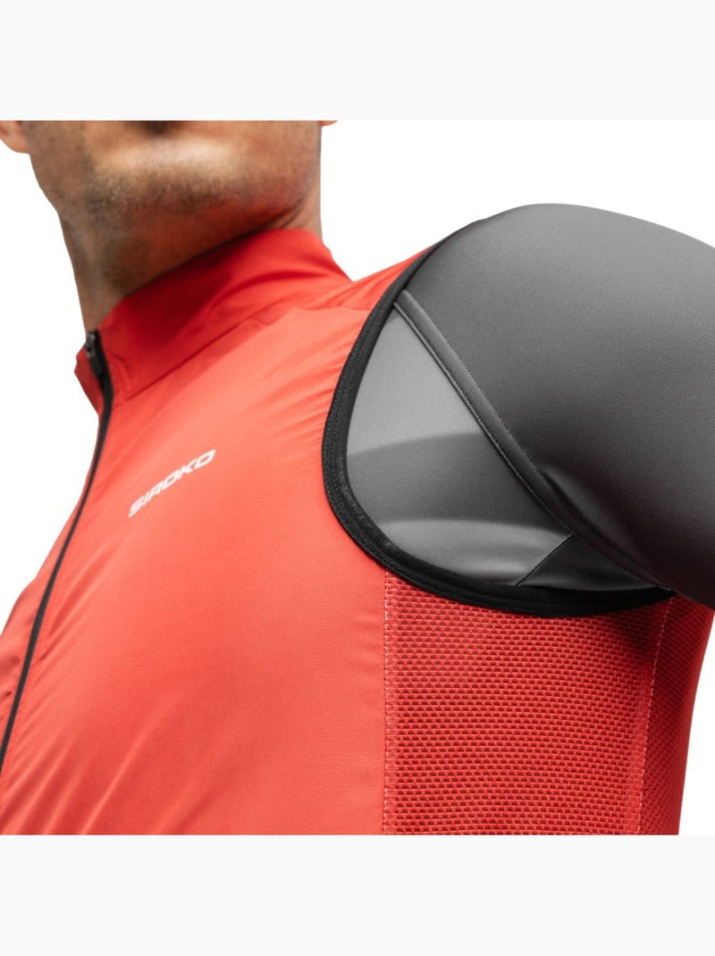 Gilet antivento da ciclismo da uomo ciclismo uomo v1 cordal Rosso - Kiabi