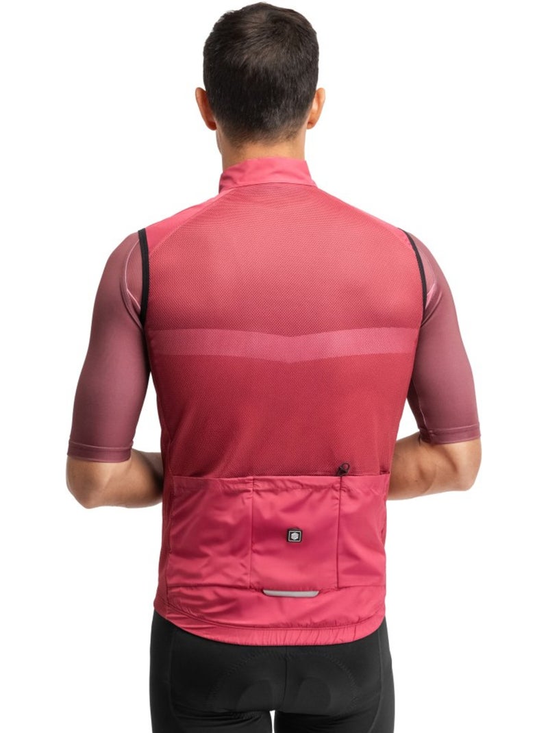 Gilet antivento da ciclismo da uomo ciclismo uomo v1 hautacam Rosso - Kiabi