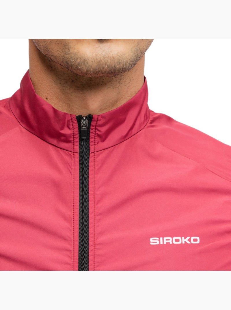 Gilet antivento da ciclismo da uomo ciclismo uomo v1 hautacam Rosso - Kiabi