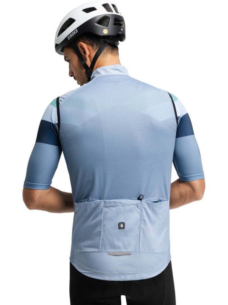 Gilet antivento da ciclismo da uomo ciclismo uomo v1 klausen Blu - Kiabi