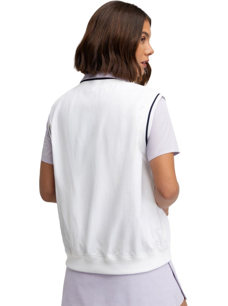 Gilet antivento da golf da donna golf donna grace Bianco - Kiabi