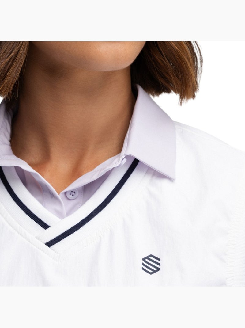 Gilet antivento da golf da donna golf donna grace Bianco - Kiabi