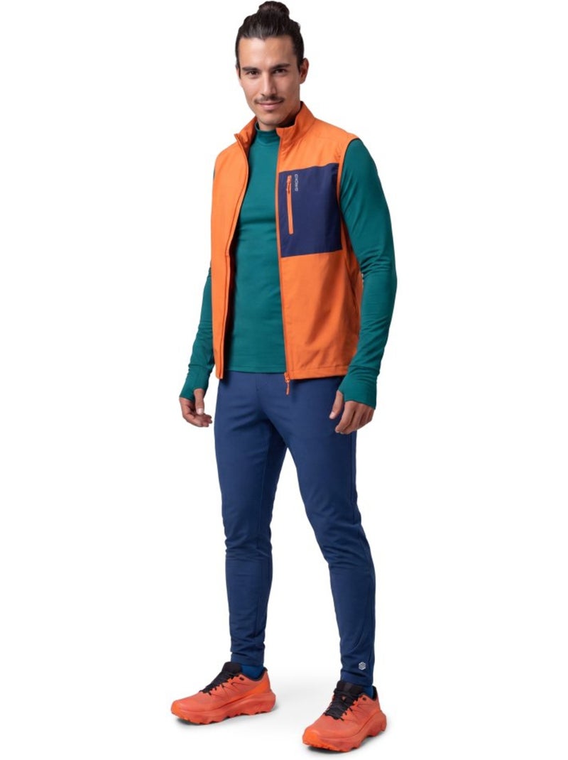 Gilet antivento leggero trail running uomo uomo zegama Arancione - Kiabi
