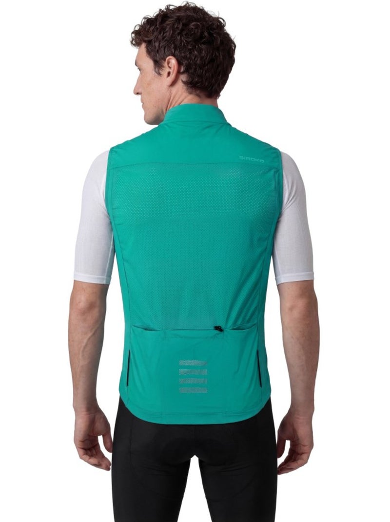 Gilet antivento ultraleggero ciclismo uomo uomo v2 breeze Verde - Kiabi