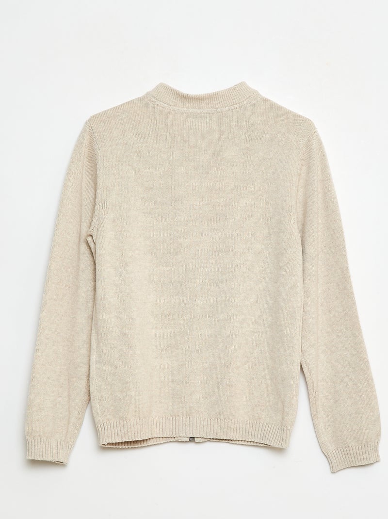 Gilet basic in cotone Beige - Kiabi
