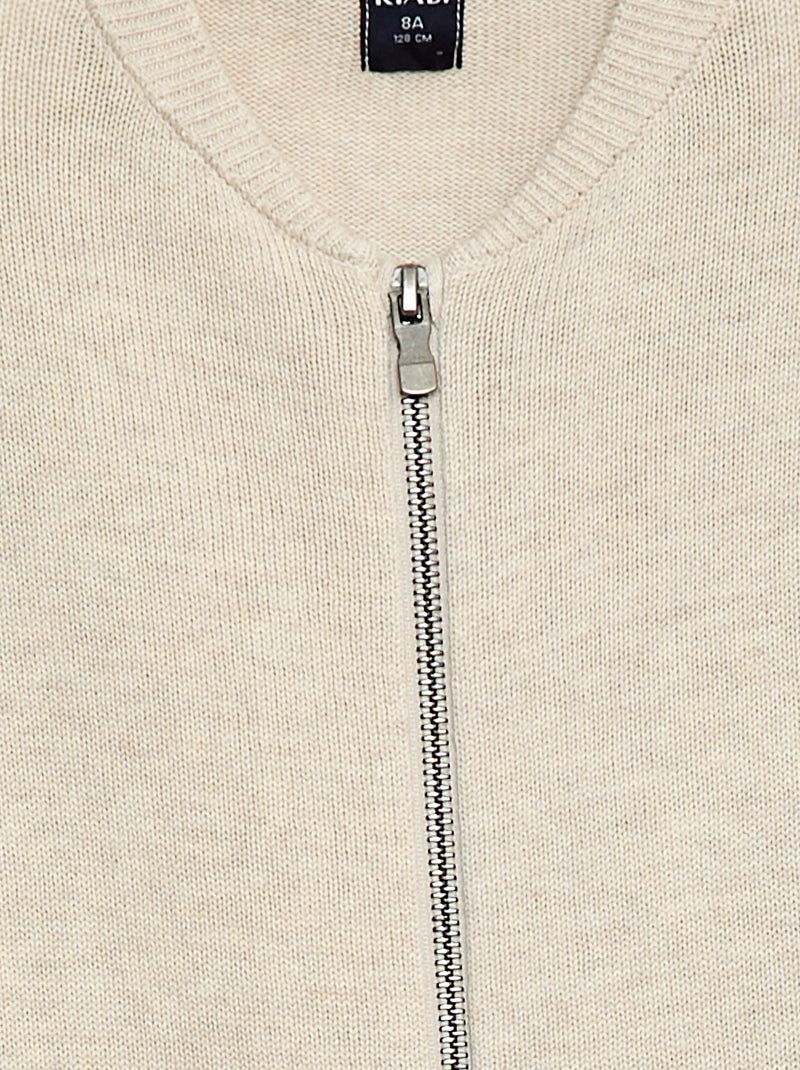 Gilet basic in cotone Beige - Kiabi