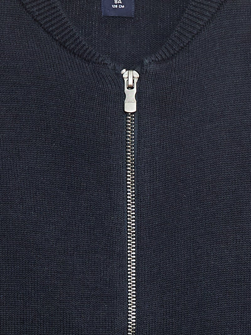 Gilet basic in cotone Blu - Kiabi