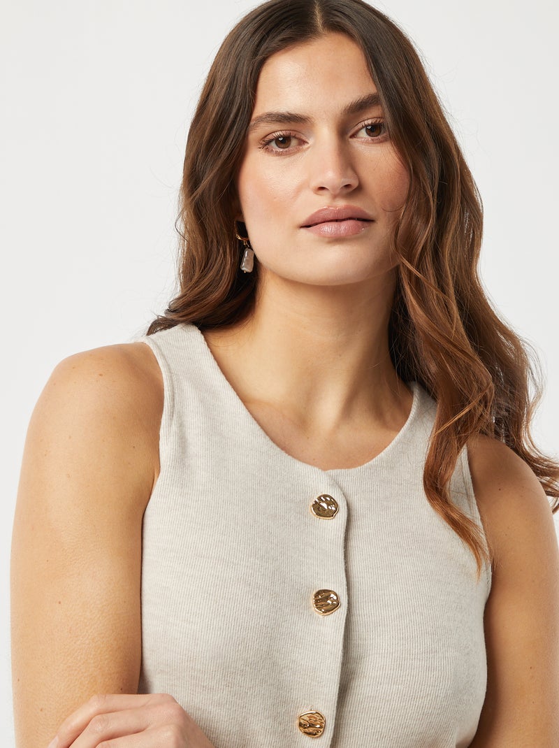 Gilet Beige - Kiabi
