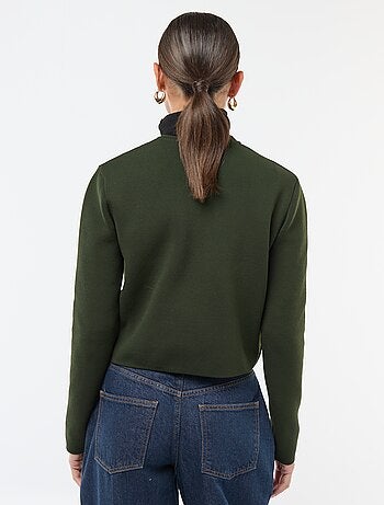 Gilet bottoni dorati maglia testurizzata