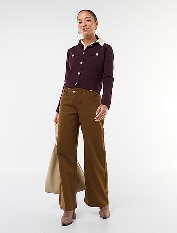 Gilet bottoni dorati maglia testurizzata